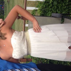 White homecoming dress…worn once gorgeous cut